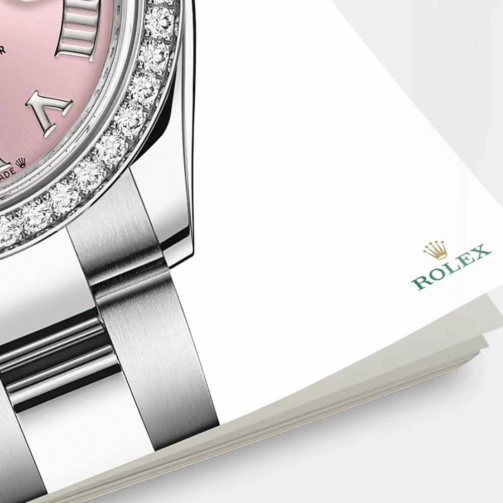 Rolex Lady-Datejust 28mm - Ref: 279384rbr-0006 - Pink Roman Dial & Diamond Bezel, Stainless Steel Oyster Bracelet Women's Watch