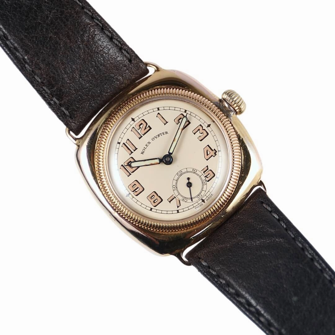 Rolex Oyster Cushion 9k Gold, 1930