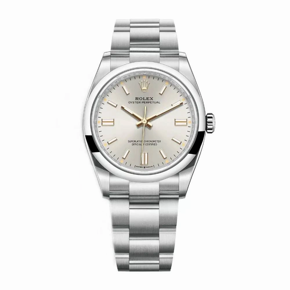 Rolex Oyster Perpetual 36mm - Ref: 126000-0001 - Silver Stick Dial, Stainless Steel Oyster Bracelet Watch