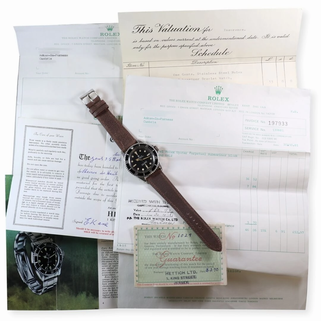 Rolex Oyster Perpetual Submariner 5513 Meters First, 1968