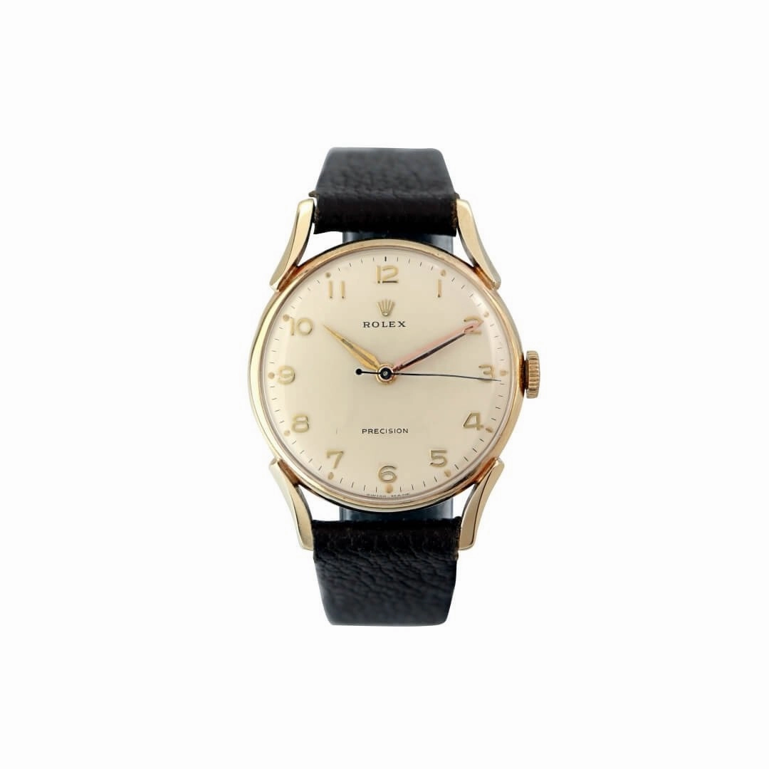 Rolex Precision 9k Gold, 1959 Men's Vintage Watch