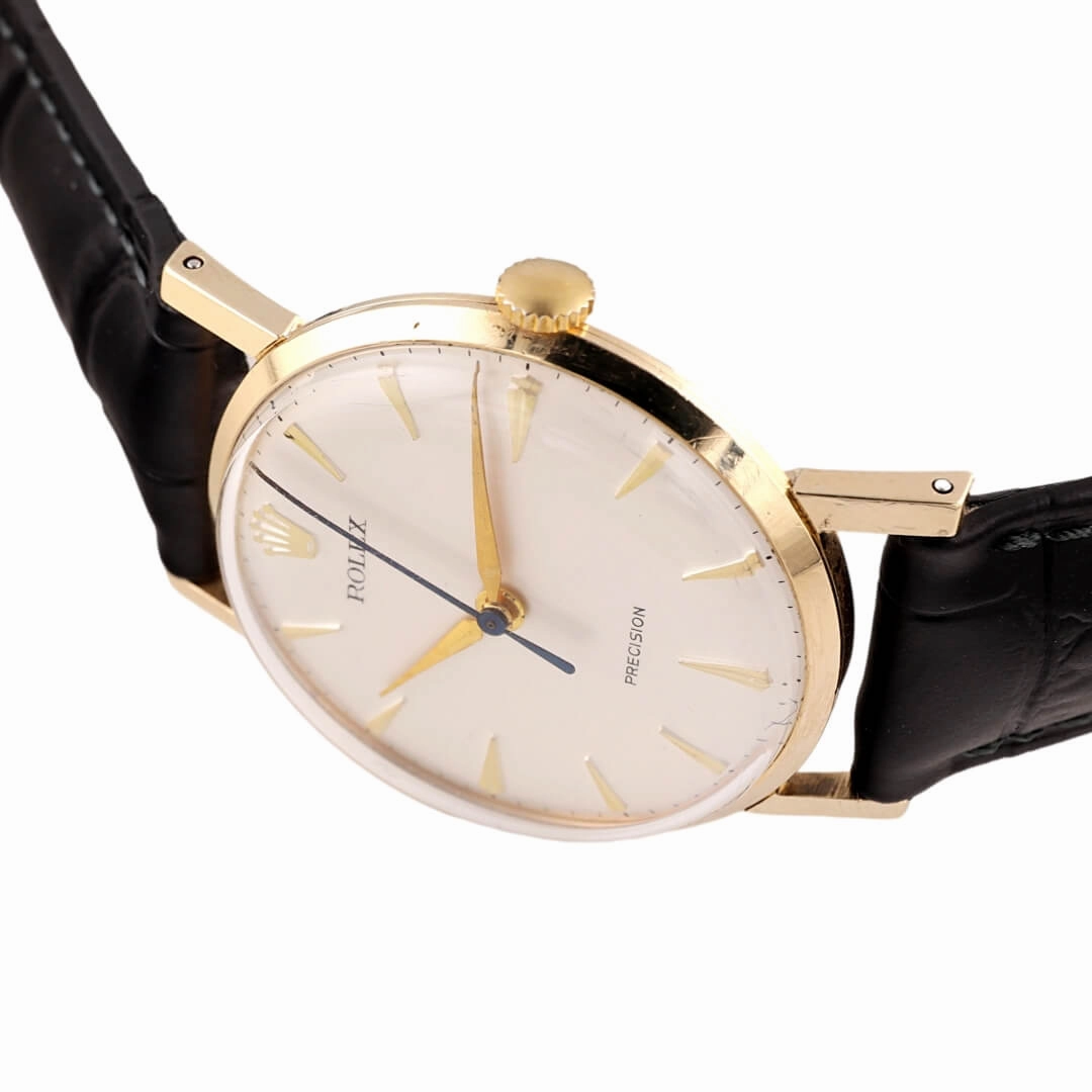 Rolex Precision 9k Gold Dress Watch  Dennison Case (Circa 1962)