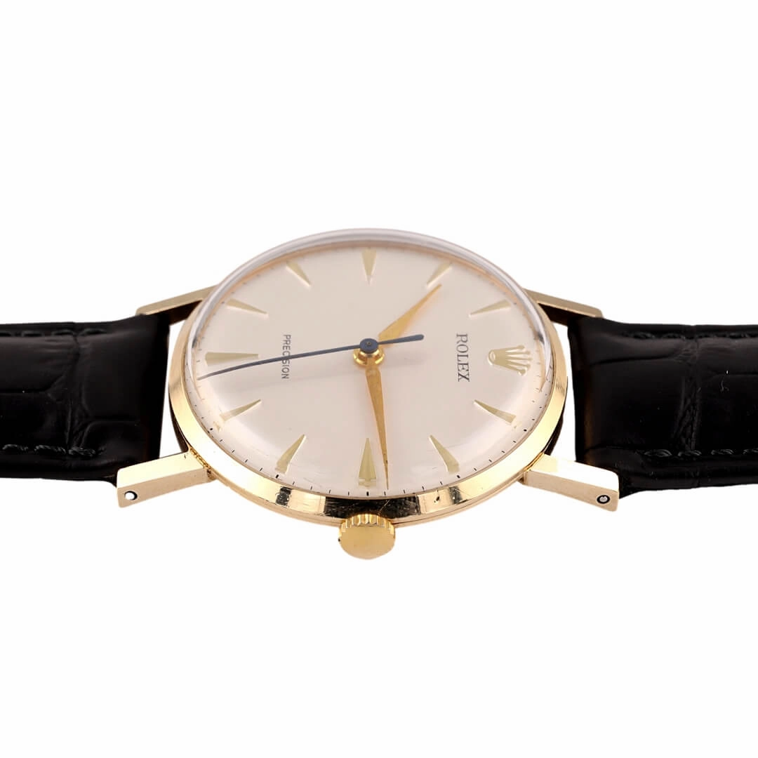 Rolex Precision 9k Gold Dress Watch  Dennison Case (Circa 1962)