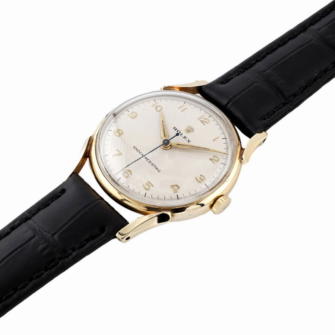 Rolex Shock-Resisting Honeycomb Dial 9k Gold, 1955