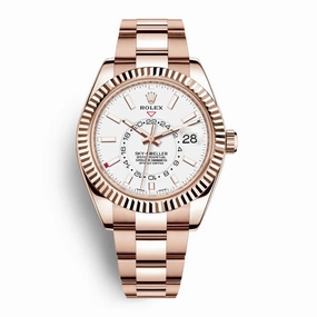 Rolex Sky-Dweller 42mm - Ref: 326935-0005 - Intense White Stick Dial, 18K Rose Gold Oyster Bracelet Watch