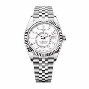 Rolex Sky-Dweller 42mm - Ref: 336934 - Intense White Stick Dial, Stainless Steel Jubilee Bracelet Watch