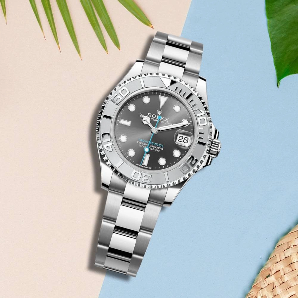 Rolex Yachtmaster 37mm - Ref: 268622-0002 - Dark Rhodium Dial, Stainless Steel Oyster Bracelet Watch
