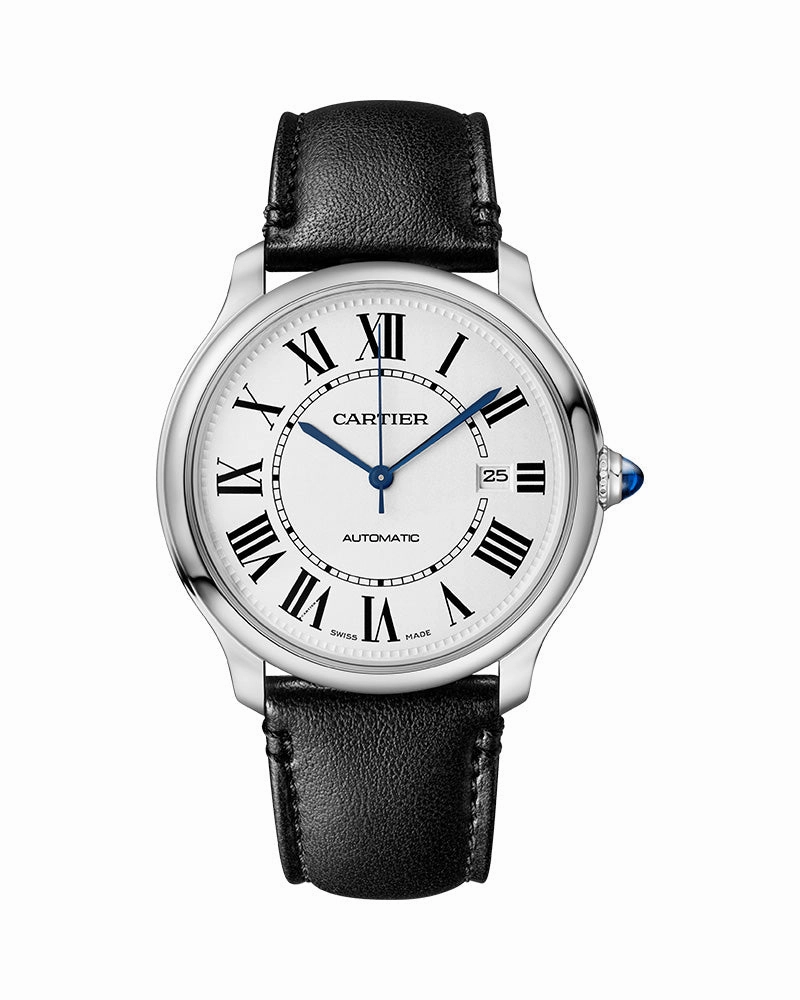 RONDE MUST DE CARTIER, 40MM, AUTOMATIC, STAINLESS STEEL, LEATHER