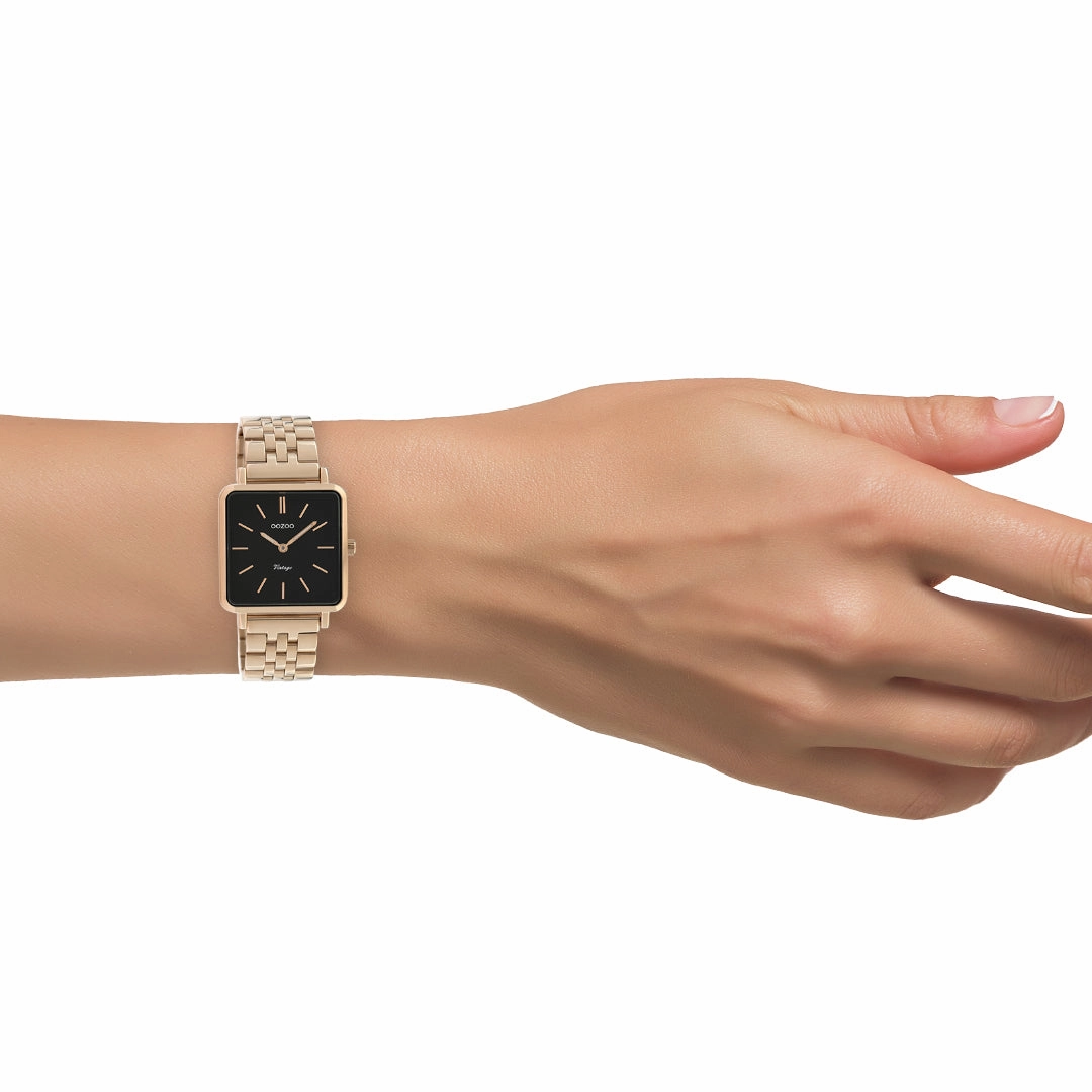 Rose gold coloured OOZOO watch with stainless steel bracelet - C9959