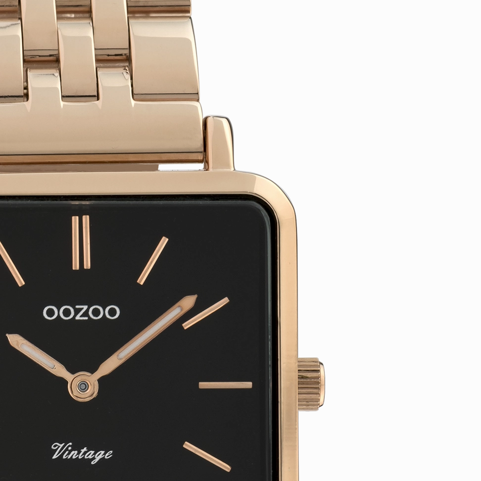 Rose gold coloured OOZOO watch with stainless steel bracelet - C9959