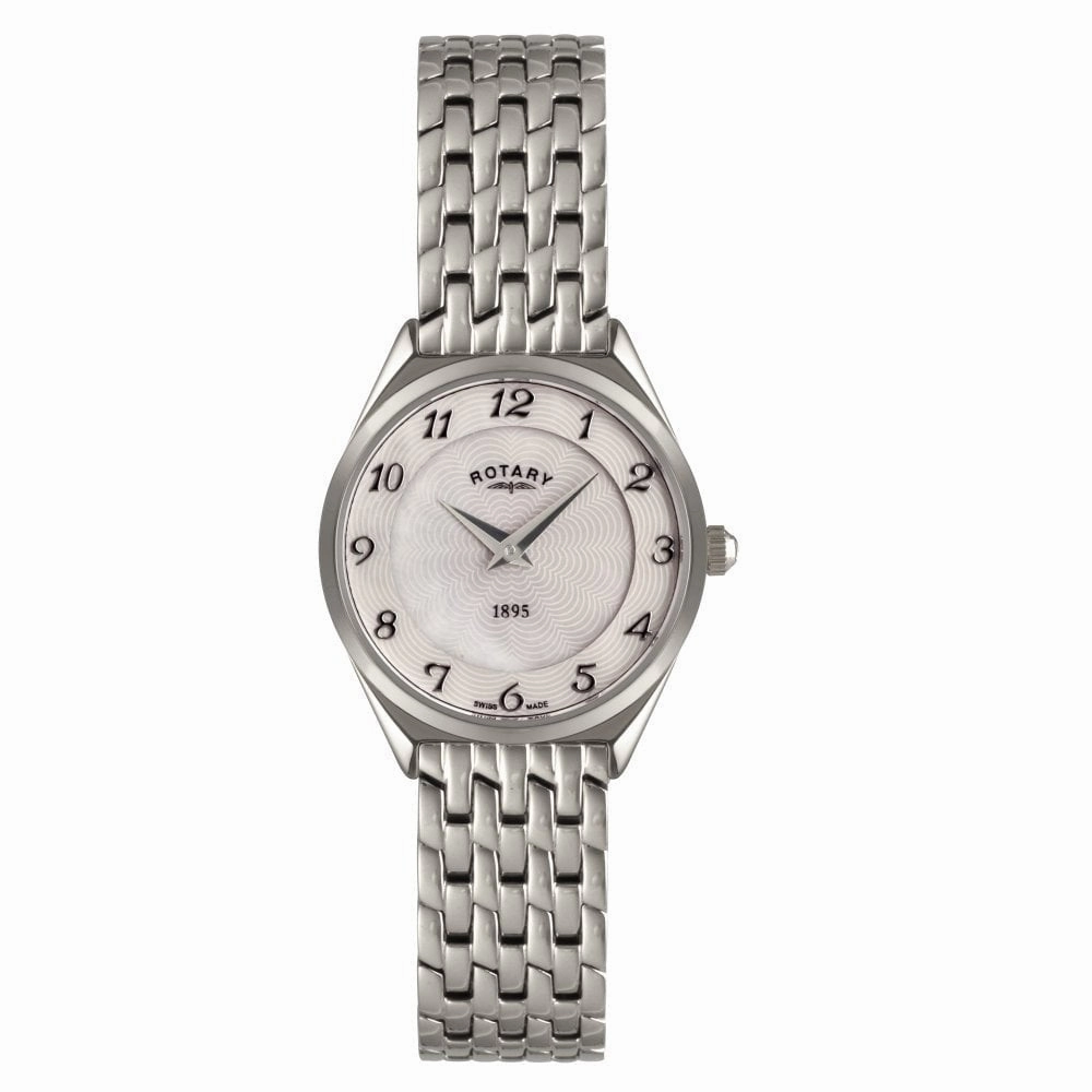 Rotary Ultra Slim Mother of Pearl Dial Ladies Watch LB08000/18