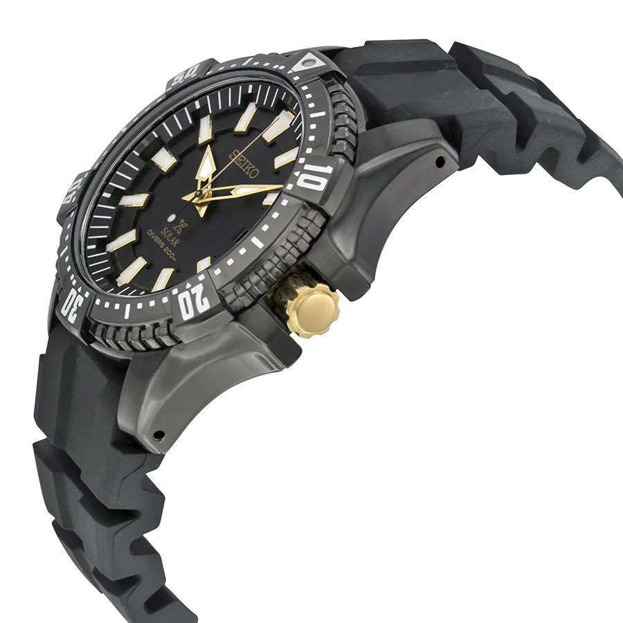 Seiko Black Dial Solar Quartz Mens Watch