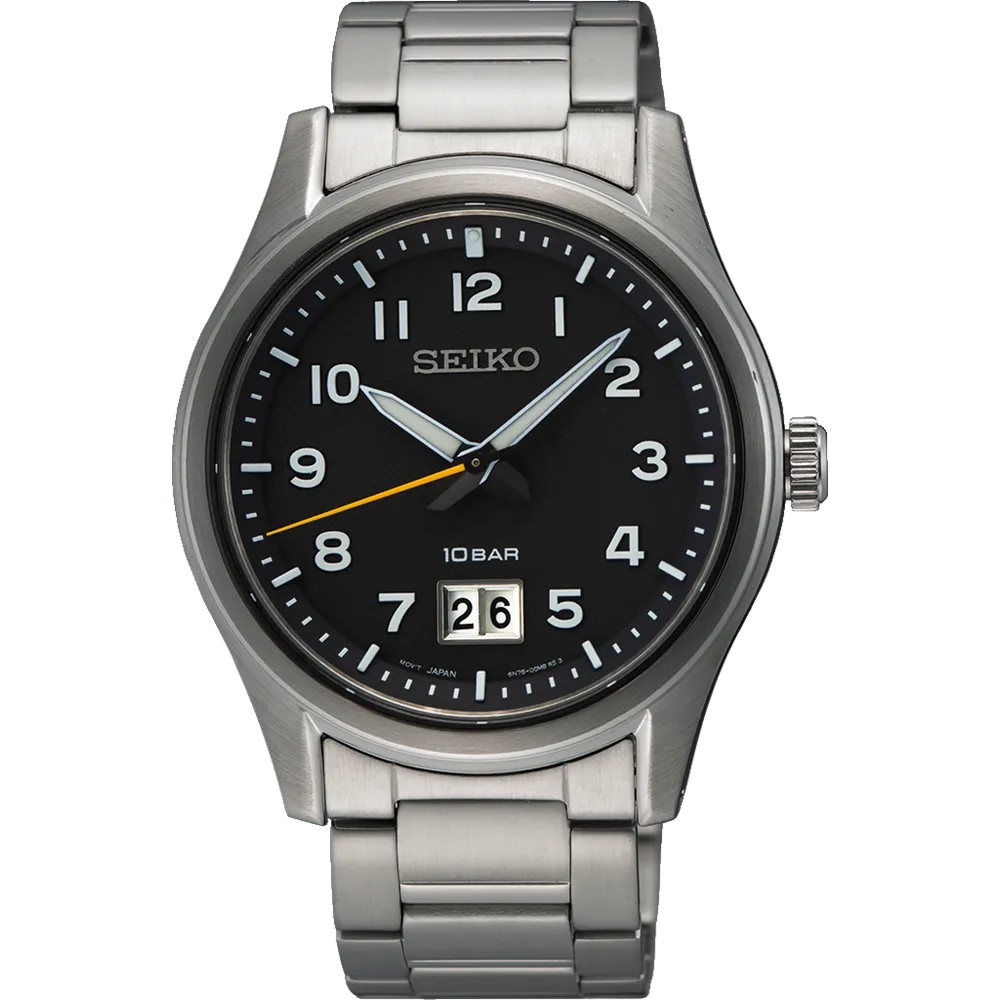 Seiko Conceptual Series Black Dial Stainless Steel Watch SUR569P