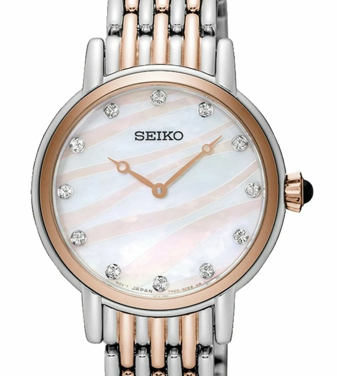 Seiko Mother of Pearl Wave Dress Watch SFQ806P