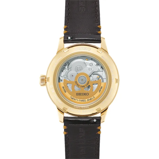 Seiko Presage Limited Edition Gold Face Watch SRPH78J