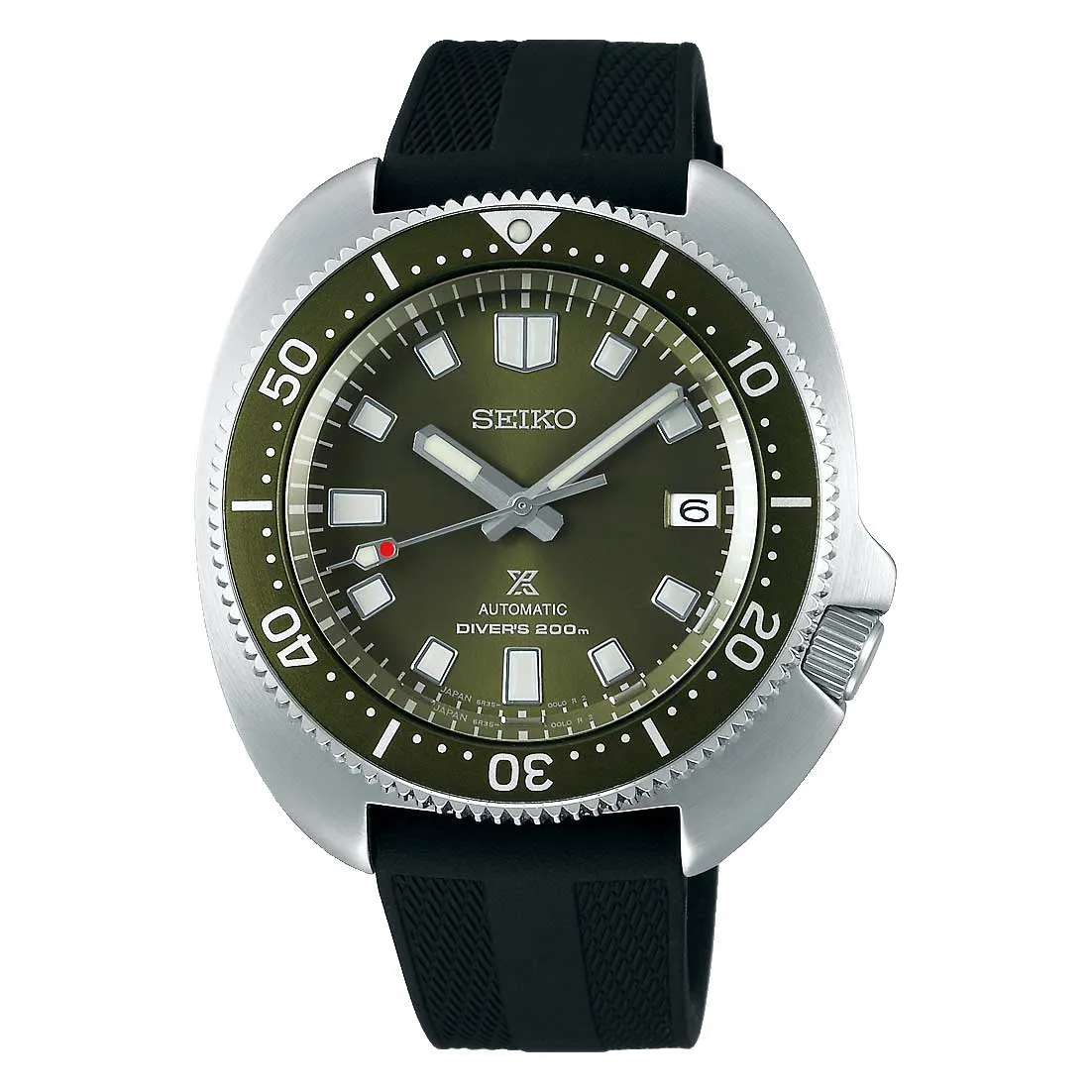 Seiko Prospex (Japan Made) Captain Willard Automatic Diver's Black Silicone Strap Watch SPB153J1
