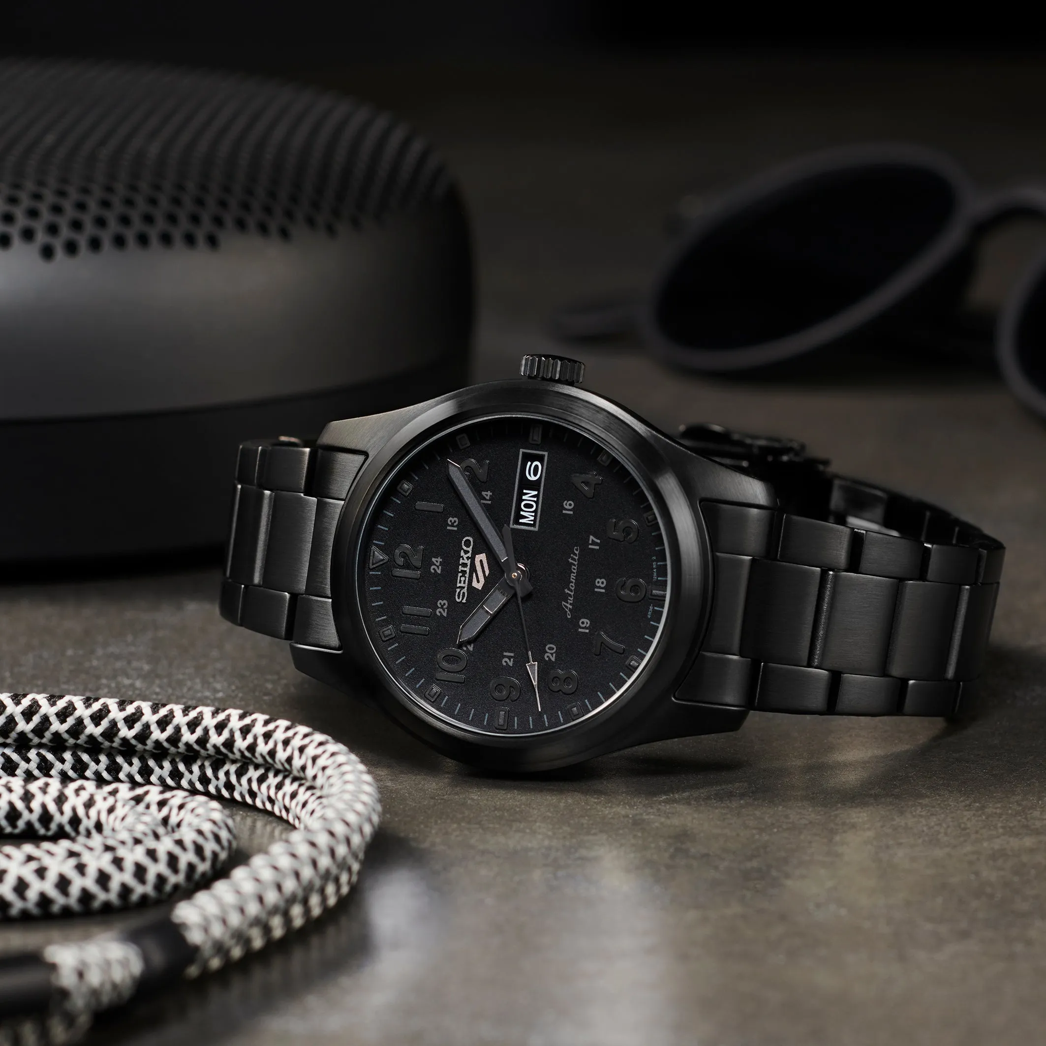 Seiko Stealth Black Sports Watch SRPJ09