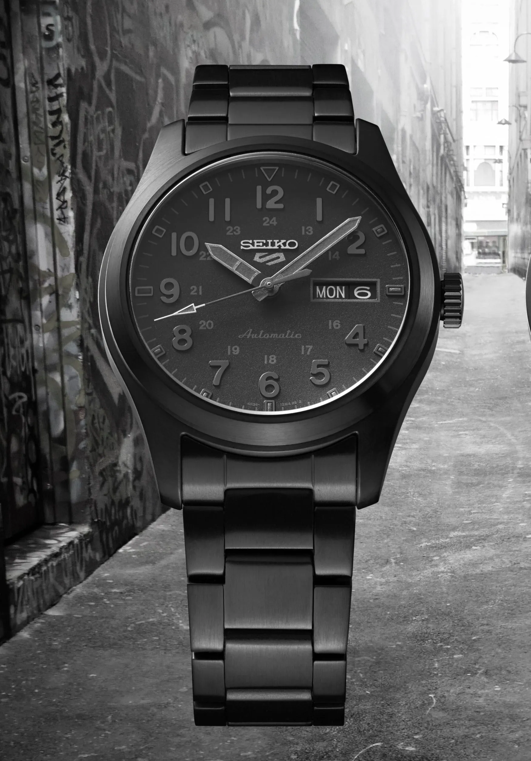 Seiko Stealth Black Sports Watch SRPJ09
