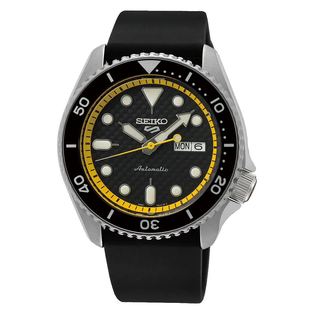 Seiko Supercars Special Edition Yellow Automatic Watch SRPJ07K