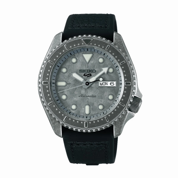 Seiko 5 Sports Automatic Black Calfskin   Silicone Strap Watch SRPE79K1 (LOCAL BUYERS ONLY)
