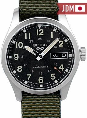 Seiko 5 Sports Field Sports Style Automatic 36 Black - Military Nylon Strap Ref. SBSA201
