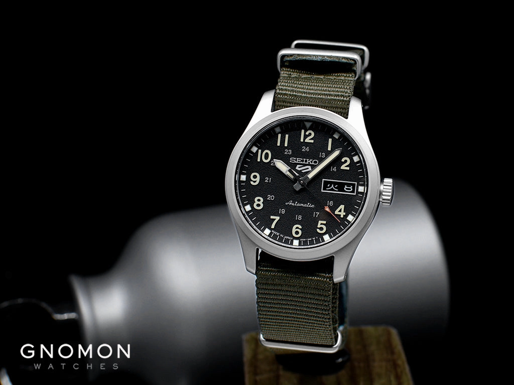 Seiko 5 Sports Field Sports Style Automatic 36 Black - Military Nylon Strap Ref. SBSA201