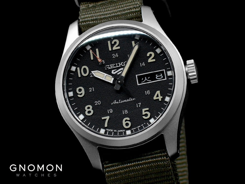 Seiko 5 Sports Field Sports Style Automatic 36 Black - Military Nylon Strap Ref. SBSA201