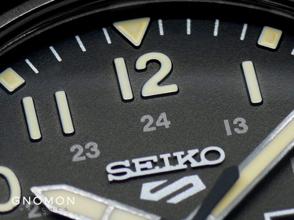 Seiko 5 Sports Military Style Black - Leather Ref. SBSA121