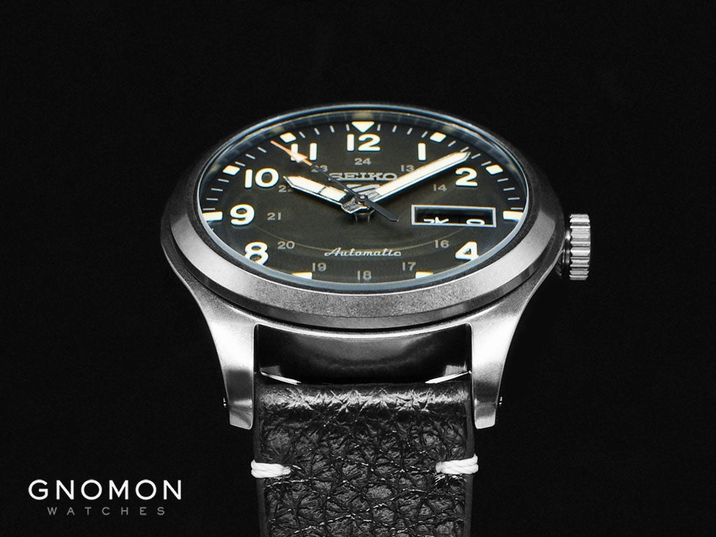 Seiko 5 Sports Military Style Black - Leather Ref. SBSA121