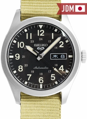 Seiko 5 Sports Military Style Black - Nylon Ref. SBSA117