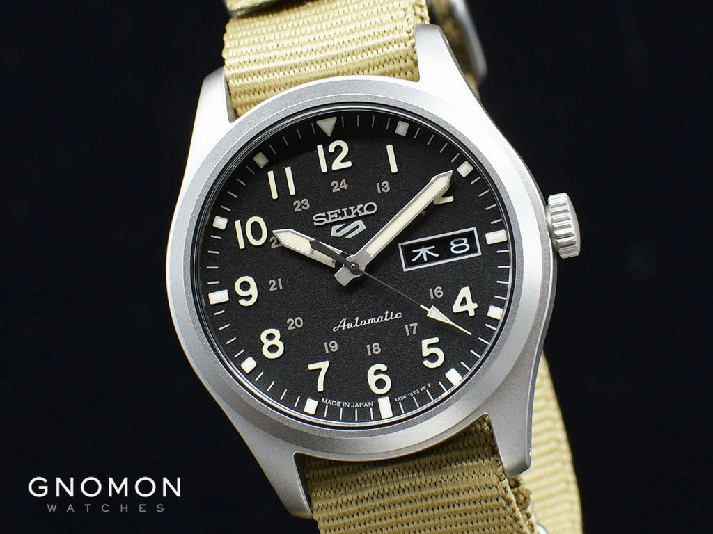 Seiko 5 Sports Military Style Black - Nylon Ref. SBSA117