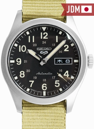 Seiko 5 Sports Military Style Black - Nylon Ref. SBSA117