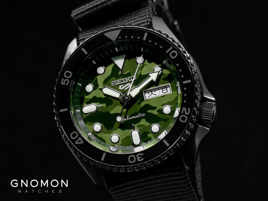 Seiko 5 Sports Street Style Camo Green Ref. SBSA173