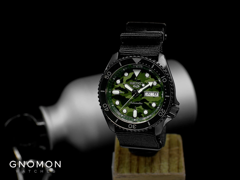 Seiko 5 Sports Street Style Camo Green Ref. SBSA173