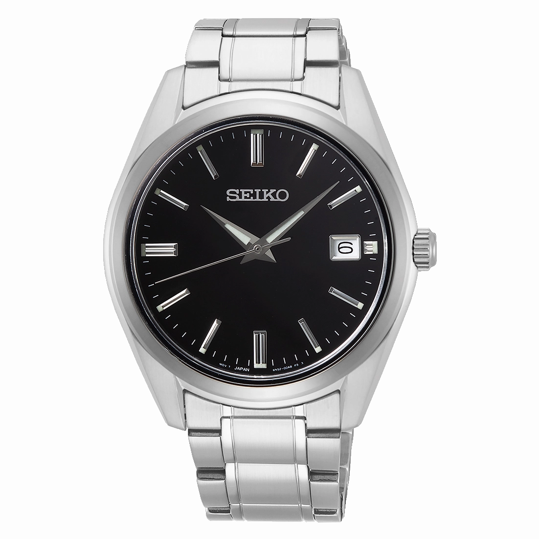 Seiko Classic Black Dial Silver Tone Watch SUR311P1