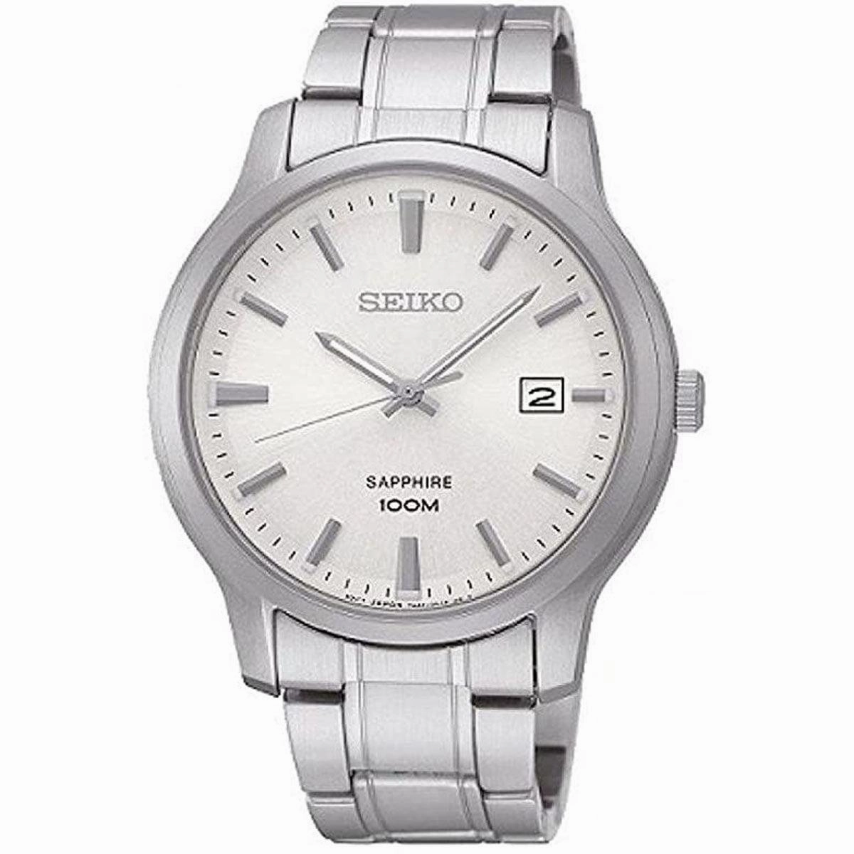 Seiko Men's Quartz Watch - Neo Classic Silver Dial Stainless Steel Bracelet | SGEH39P1
