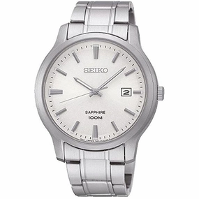 Seiko Men's Quartz Watch - Neo Classic Silver Dial Stainless Steel Bracelet | SGEH39P1