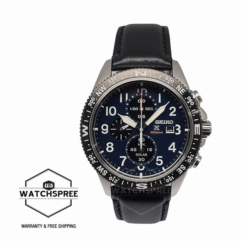 Seiko Prospex Solar Black Calf Leather Strap Watch SSC737P1 (LOCAL BUYERS ONLY)