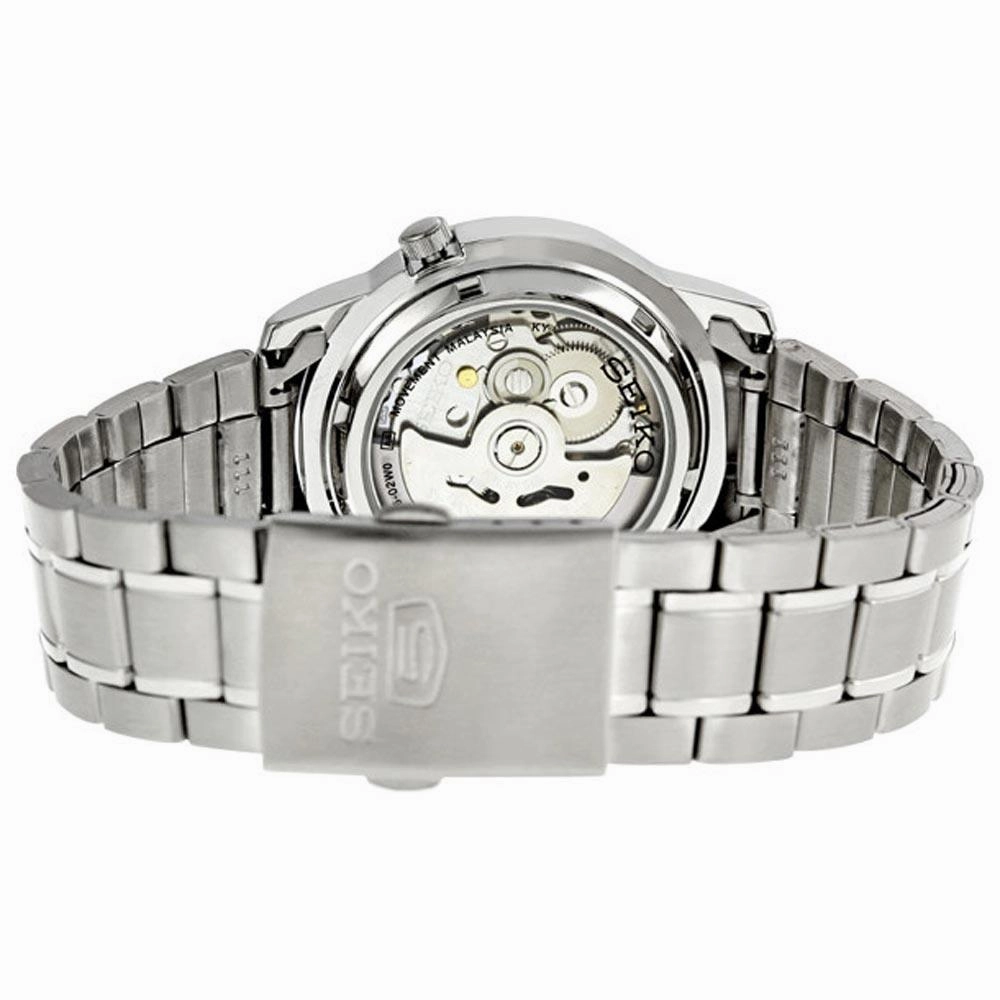 Seiko SNKK27 Men's Seiko 5 Automatic Stainless Steel Bracelet Blue Dial Day Date Watch