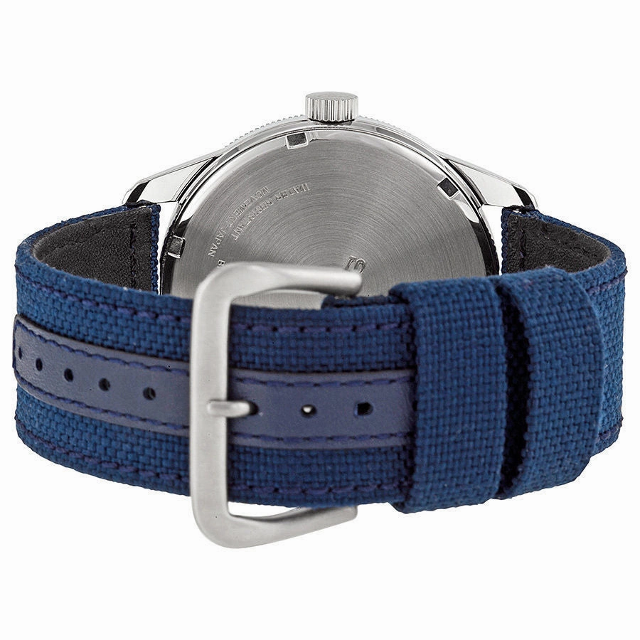 Seiko Solar Blue Dial Blue Nylon Mens Watch
