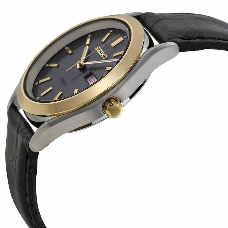 Seiko Solar Grey Dial Mens Watch