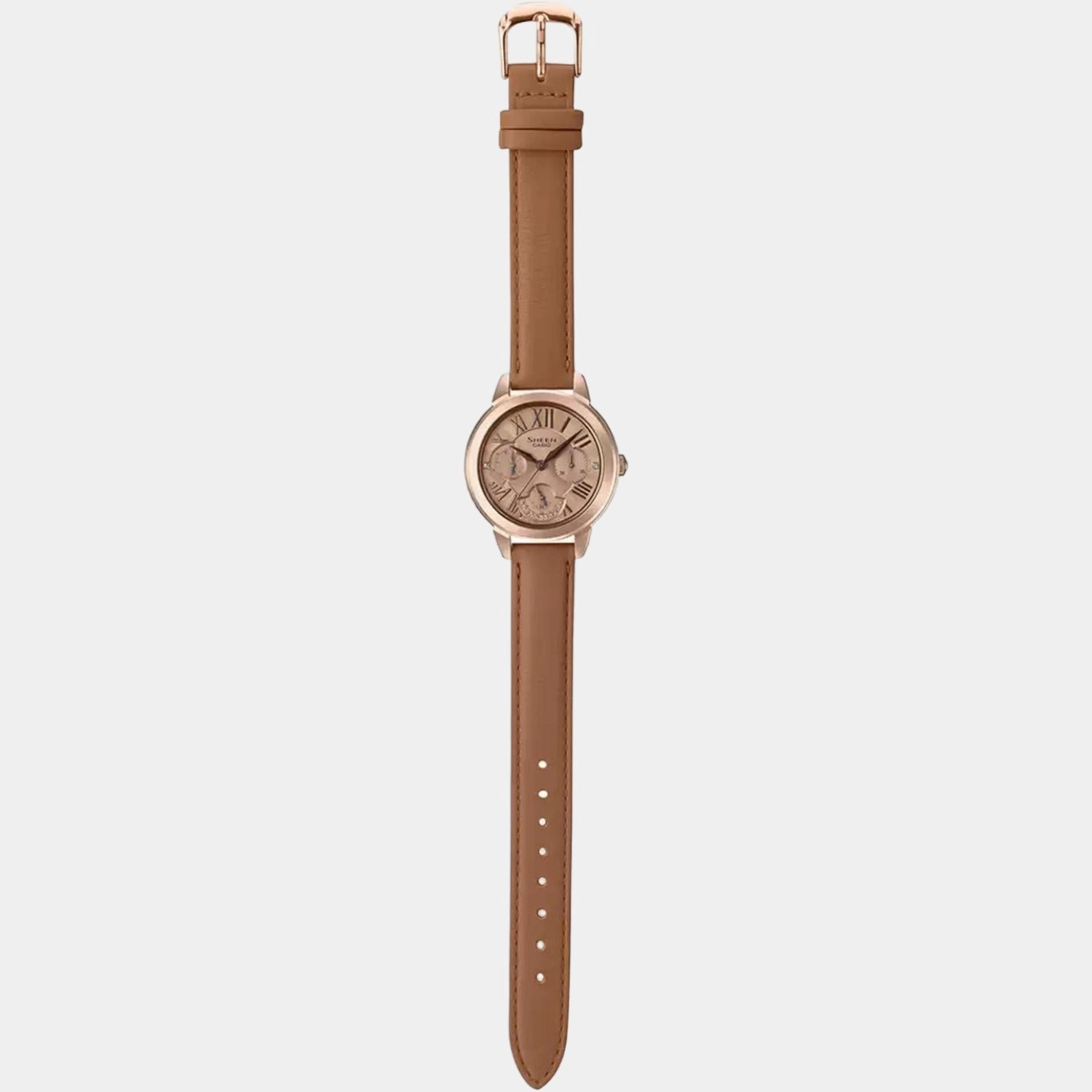 Sheen Women's Chronograph Leather Watch SH216 - SHE-3059PGL-5AUDR