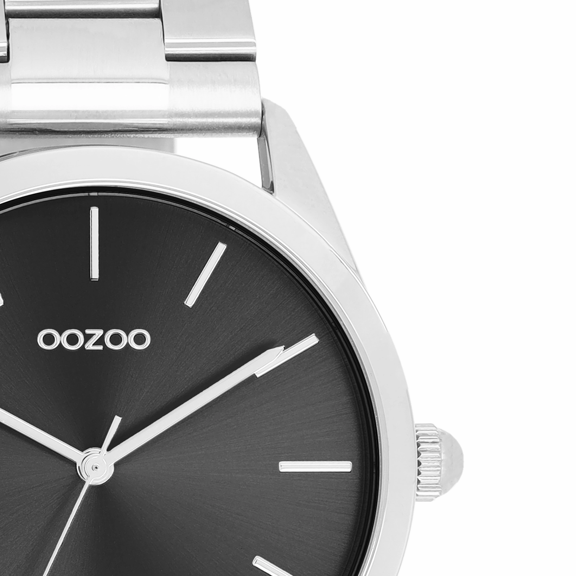 Silver coloured OOZOO watch with stainless steel bracelet - C11429