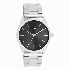 Silver coloured OOZOO watch with stainless steel bracelet - C11429