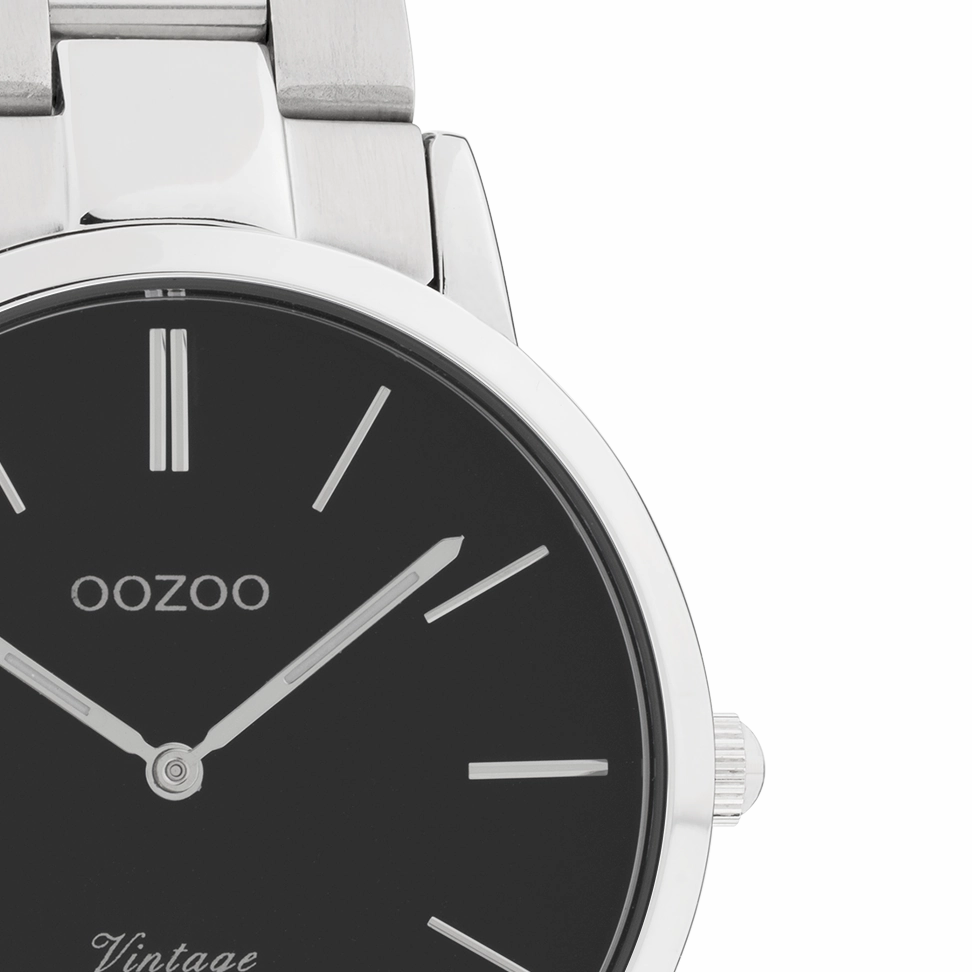 Silver coloured OOZOO watch with stainless steel bracelet - C20031