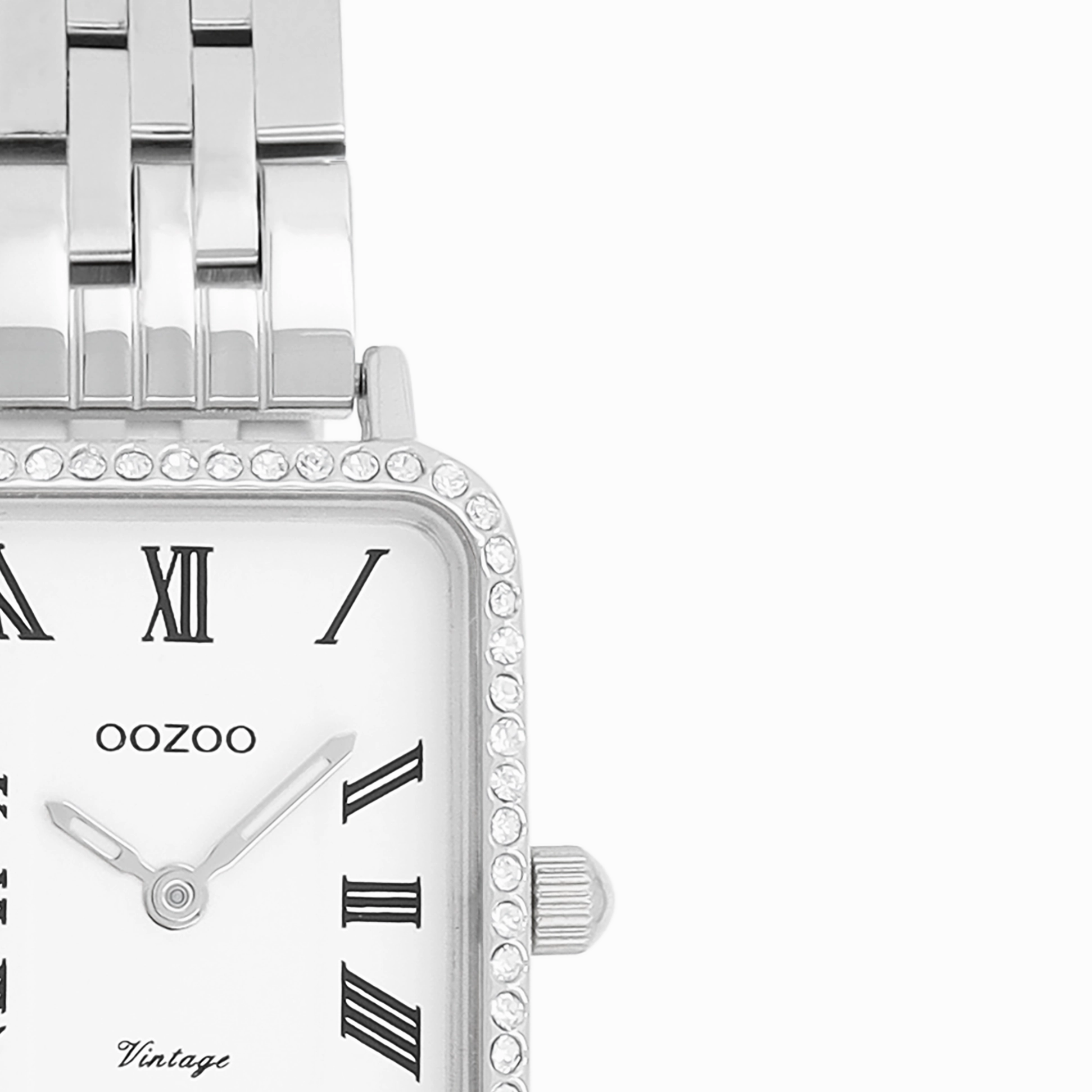Silver coloured OOZOO watch with stainless steel bracelet - C20413