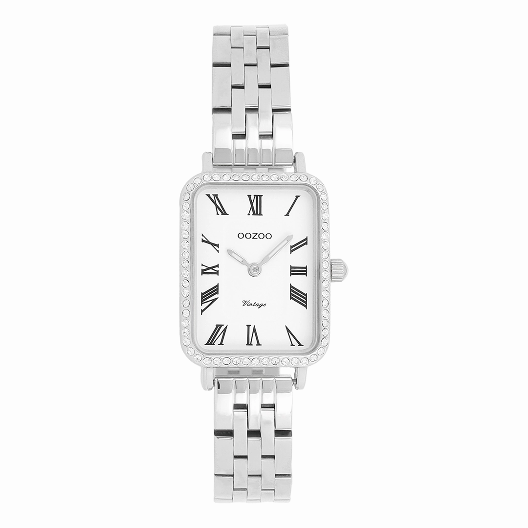 Silver coloured OOZOO watch with stainless steel bracelet - C20413