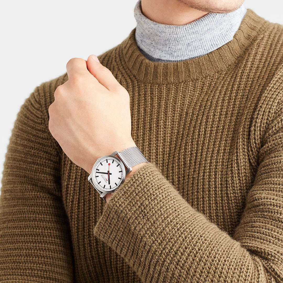 Simply Elegant, Brushed Steel, 40 mm, Stainless Steel