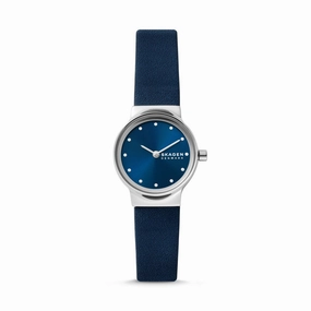 Skagen Freja Lille Two-Hand Ocean Blue Eco Leather Watch SKW3007