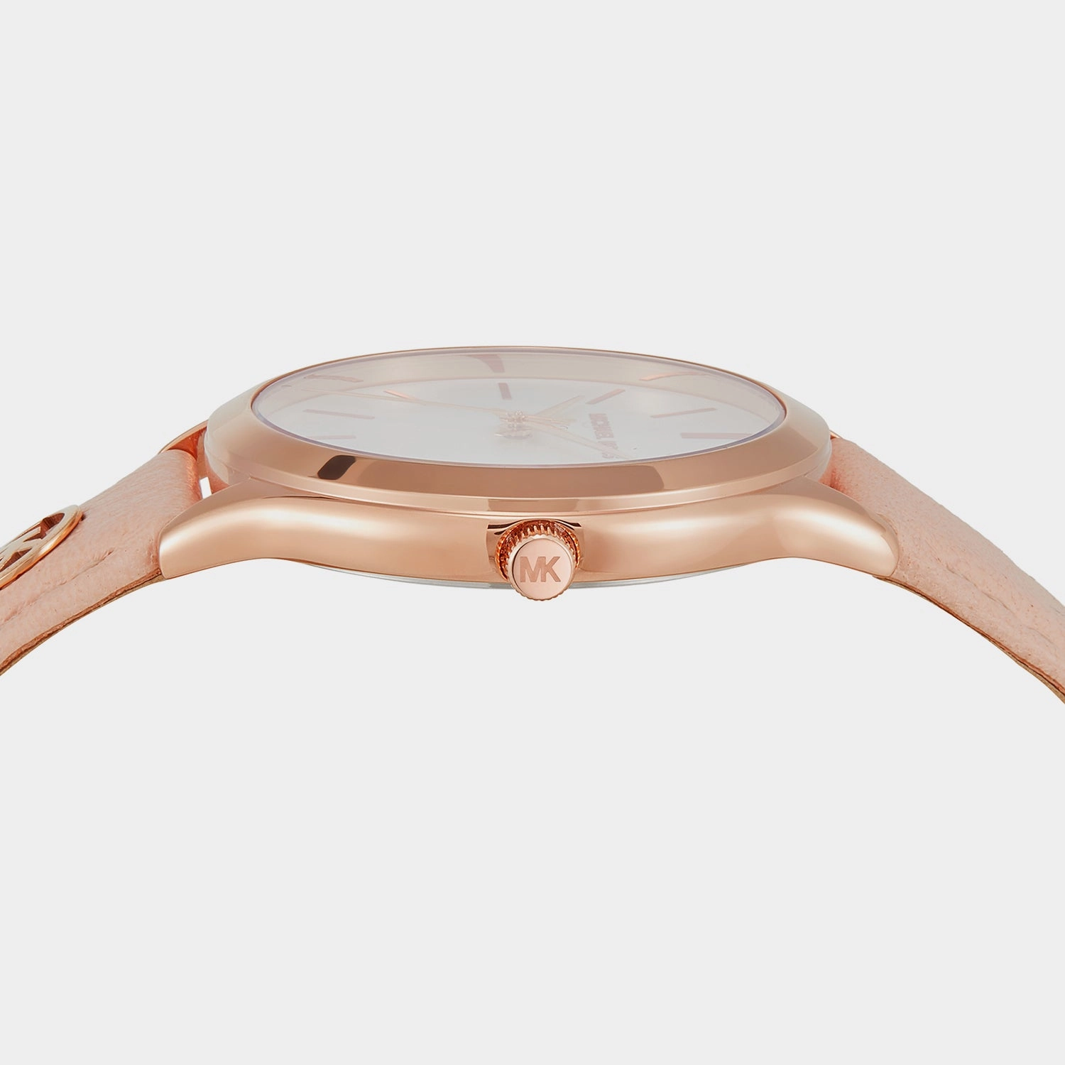 Slim Runway Women Quartz White Dial Analog Stainless Steel Watch MK7467